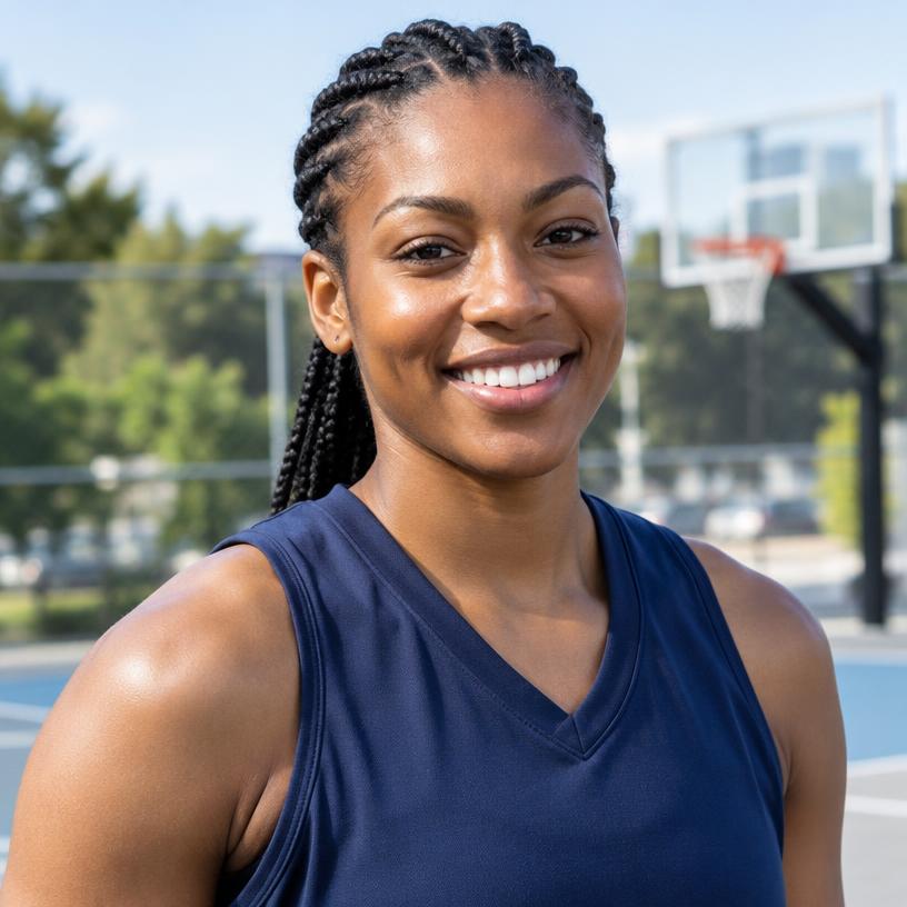 Portrait illustratif de Amina, basketball